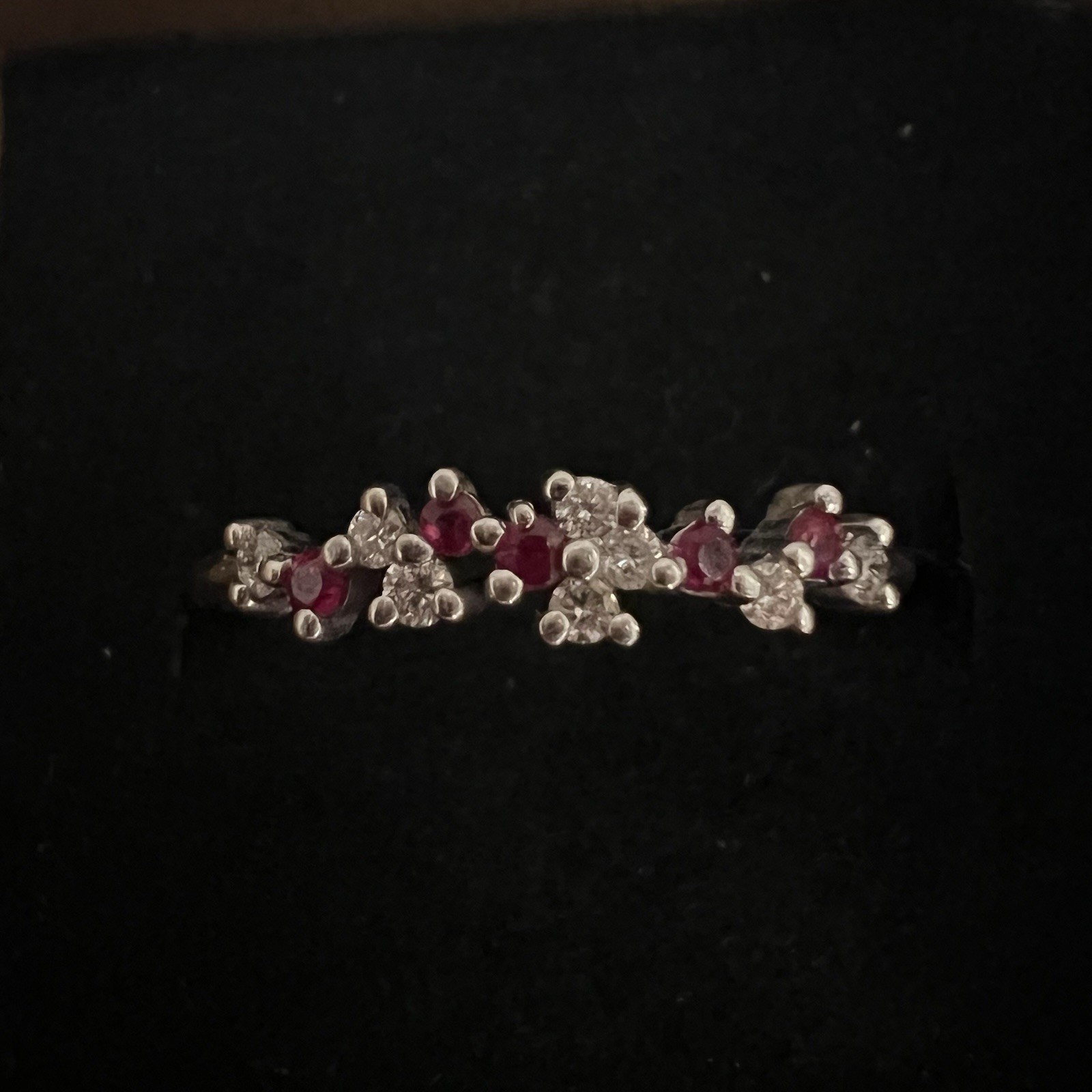 14K Solid Gold Ruby & Diamond Band Ring | Genuine… - image 3