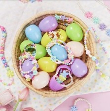 NEW 24 -2.36" PREFILLED JEWELRY EASTER EGGS Toys Pastel JOYIN