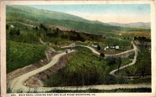 Vintage Postcard Main Road Blue Ridge Mountains VA Scenic View