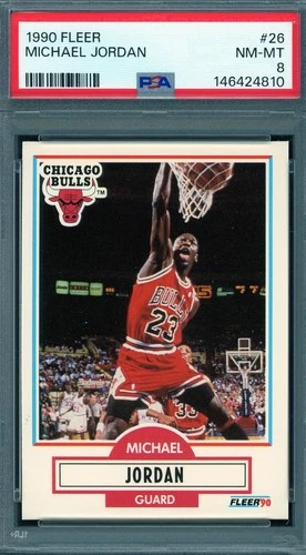 1990 Fleer # 26 Michael Jordan HOF PSA 8 NM-MT Bulls (146424810)