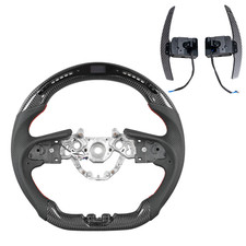 Real Carbon Fiber Led Steering Wheel With Paddles For Nissan Gtr R35 2017-2024