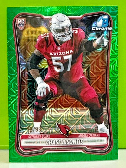 2026 Bowman- Chase Bisontis Rookie #BCV-187 Green Mojo Refractor /99 Cardinals