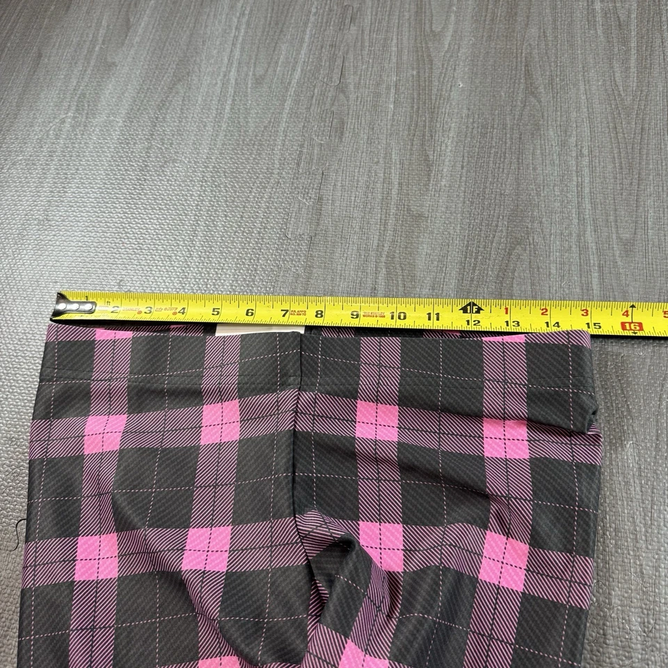Fiercepulse Pink And Black Plaid Leggings Large - Image 2 of 4