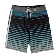 Hurley Phantom Board Shorts Mens 32 Blue Stripe Quick Dry Surf Swim Trunks Beach