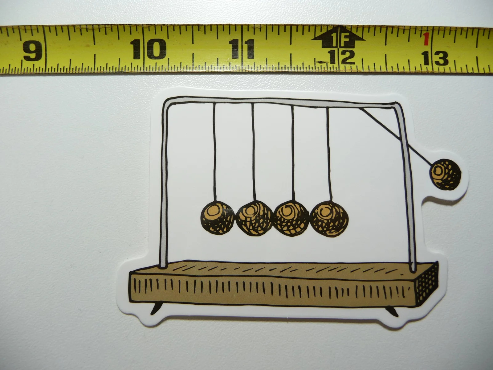 Newton's Pendulum Rocker Cradle Small Sticker Decal Science School College