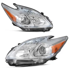Headlamps For 2012-2015 Toyota Prius Projector Chrome Headlights Left & Right