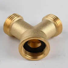 Garden Hose Splitter, 2 Way Connector Heavy Duty Brass, Garden 1 PCS NEW
