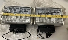 NOS KC Clear Fluted Lens Chrome Fog Light Set Jeep Ford Chevy Dodge Wagoneer