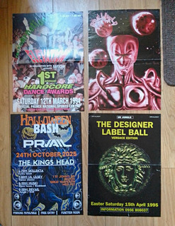 Job Lot / Bundle 4 A3 Rave Flyers