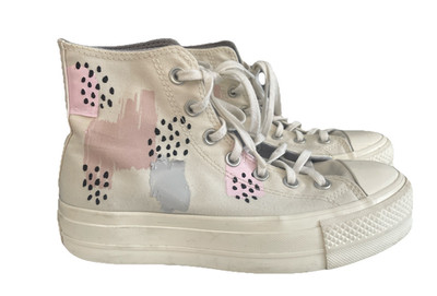 Converse Chuck Taylor All Star Embroidered Hi-Top Sneaker Creme Damen UK 5 / 37,5
