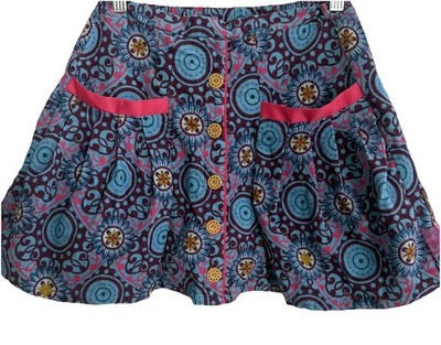 Matilda Jane Medallion Colorful Corduroy Skirt 6 Paint by Numbers Whimsical