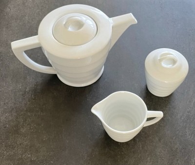 Guggenheim, Frank Lloyd Wright: Tee-/Kaffeekannen-Set, Zucker & Milchbehälter