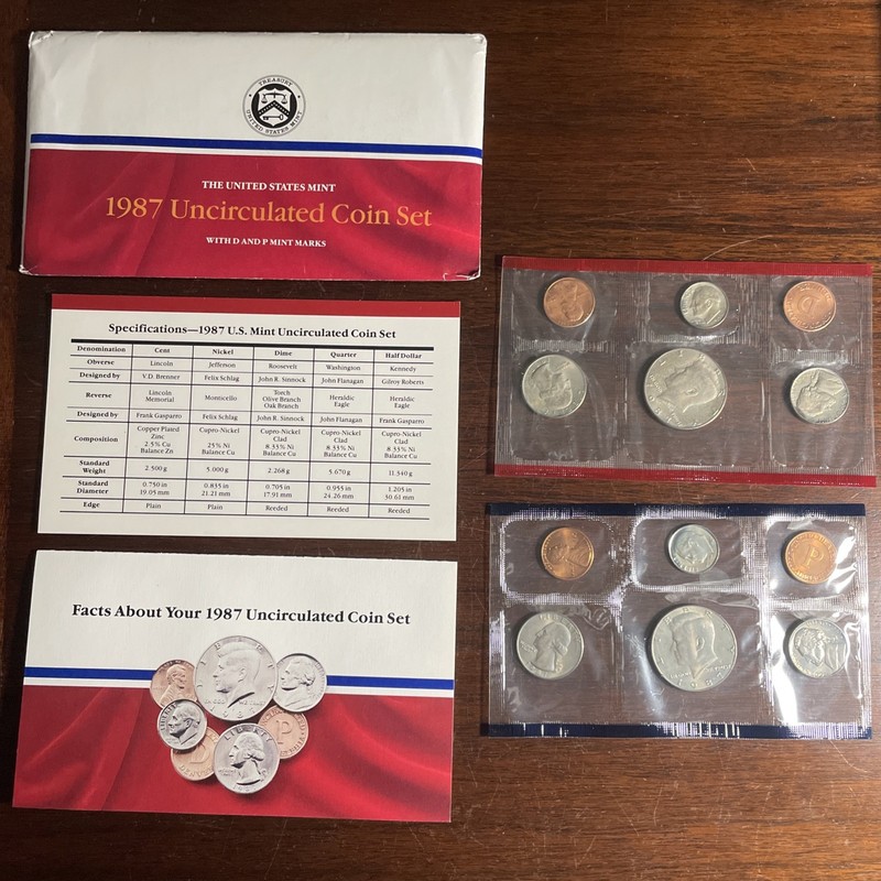 1987 Uncirculated Coin Set U.S Mint Original Government Packaging OGP