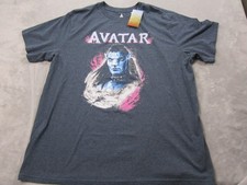Avatar Graphic T‑Shirt Men’s XXL Blue Heather The Way of Water Jake & Neytiri