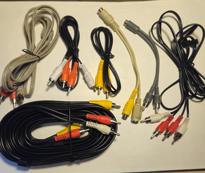 (7) Pc Lot Of RCA Cords, Cables, and Connectors