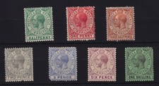 Gibraltar KGV 1/2d bis 1/- (3d mit Mängeln) - postfrisch aufklappbar