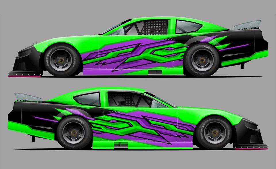 Race Car Side Wrap Decals Late Model, Street Stock, Modified #58 | eBay