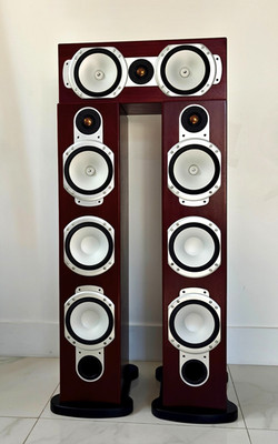 Monitor Audio Silver RS8 Speakers Pair + RS LCR Center Rosenut/Rosemah Excellent