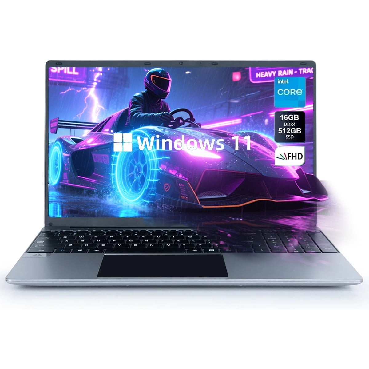 15.6 inch Laptop 16GB+512GB Windows 11 Computers Support WiFi