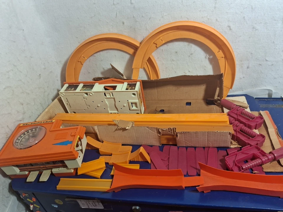 Juego de Supercargador Sprint Mattel Hot Wheels 1968 vintage con extras Foto 3 de 4