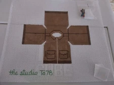 The Studio Midwest Top Gun  Needlepoint Canvas Top Gun Jacket To78 With Hardware