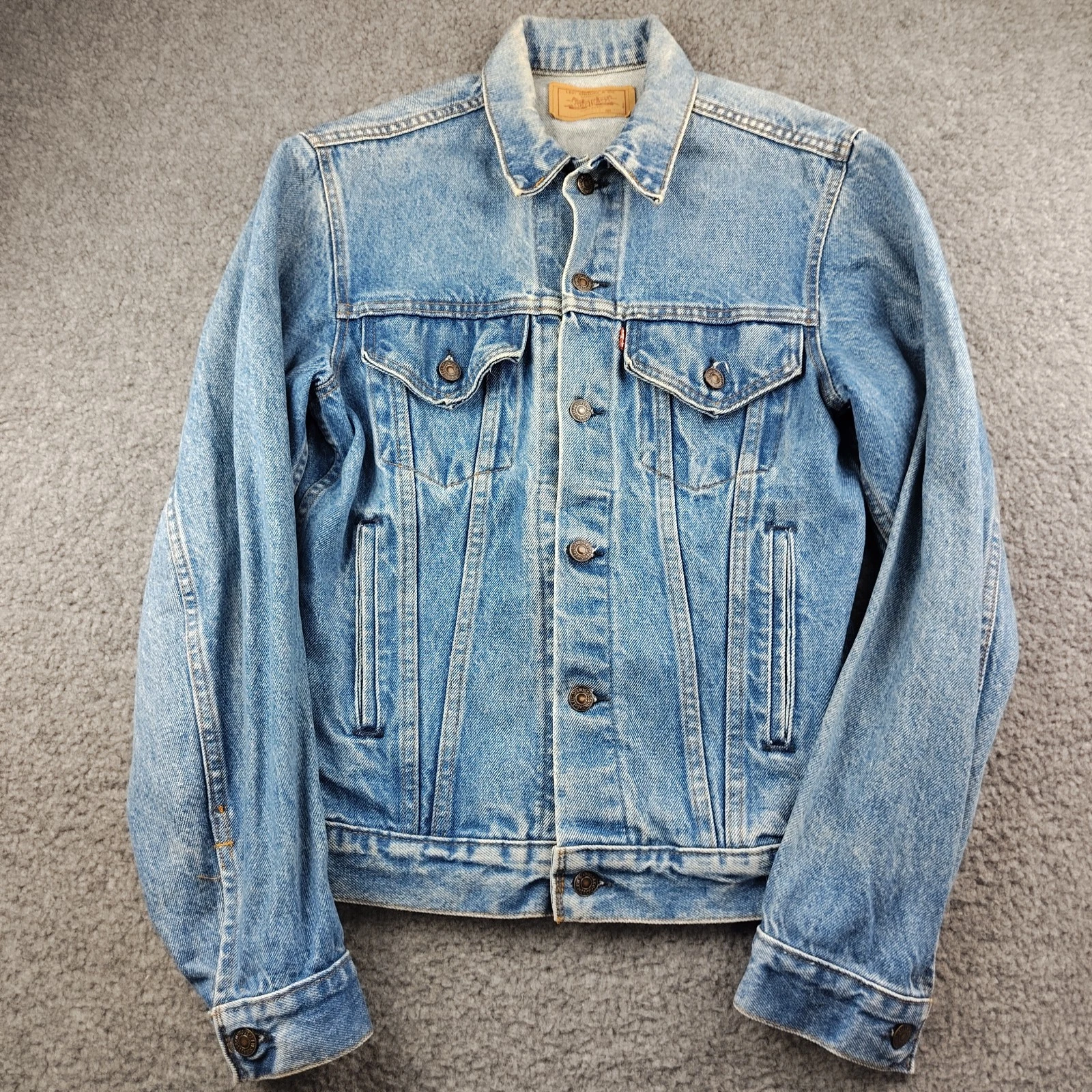 Vintage Levis Denim Jacket Trucker Type III Size 38 Mens Made in USA