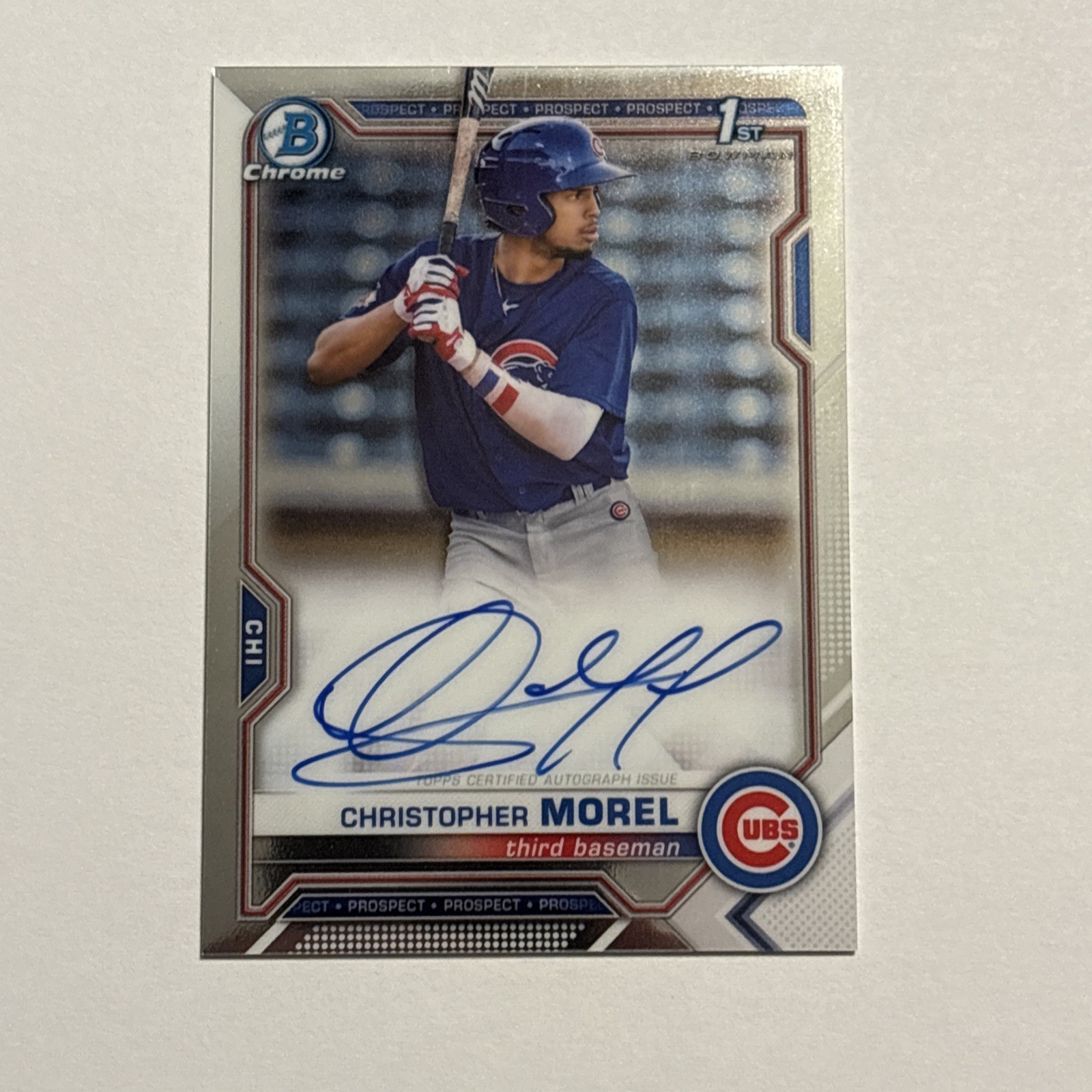 Christopher Morel 2021 Bowman Chrome Prospects Autograph #CPACMO Cubs