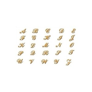 24k Gp Nail Charm Top Nail Art Gold Alphabet Letter R Ebay