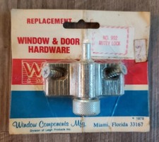 Vintage Patio Door Security Lock by Window Components Manufacturing 1978 USA