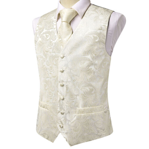 50 Colors Mens Vest Sleeveless V-Neck Pockets Waistcoat Without Tie Set Wedding - Picture 163 of 209