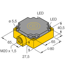 TURCK NI40-CP80-VP4X2 15695 Inductive sensor PNP 
