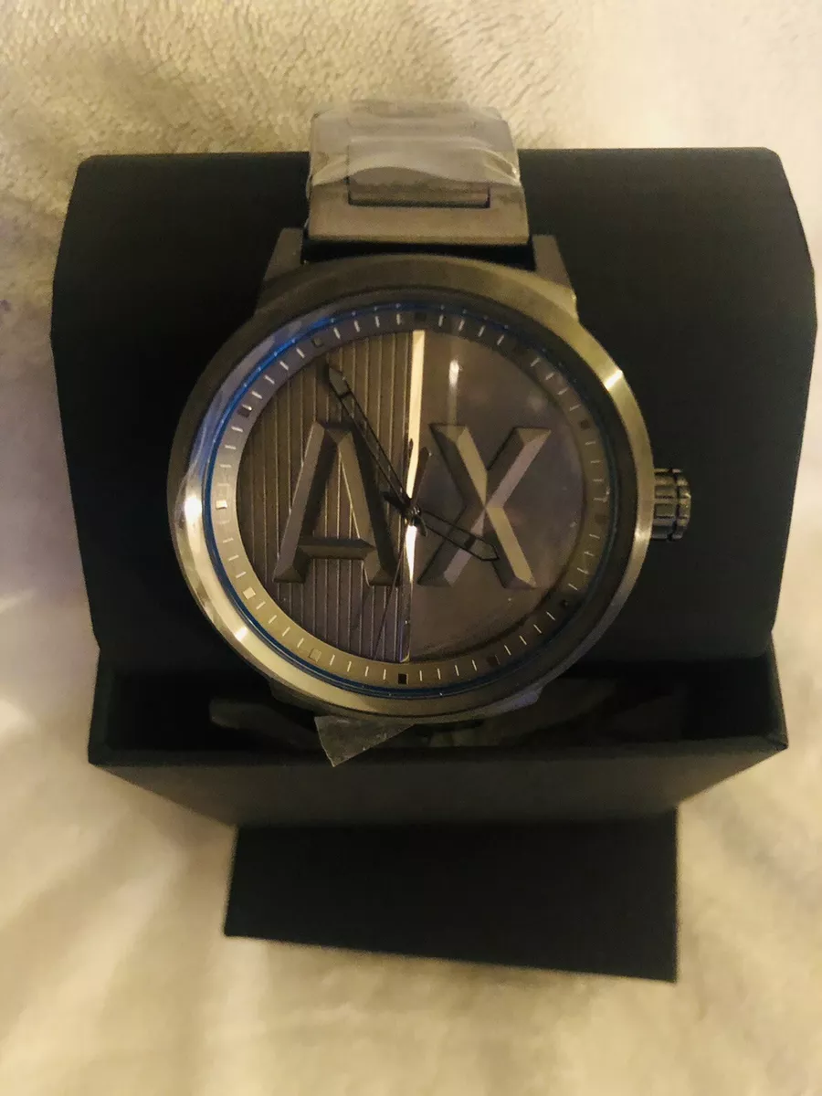 ARMANI EXCHANGE GUNMETAL GREY SMOKE MEN S WATCH STYLE AX1362 AUTHENTICITY CARD