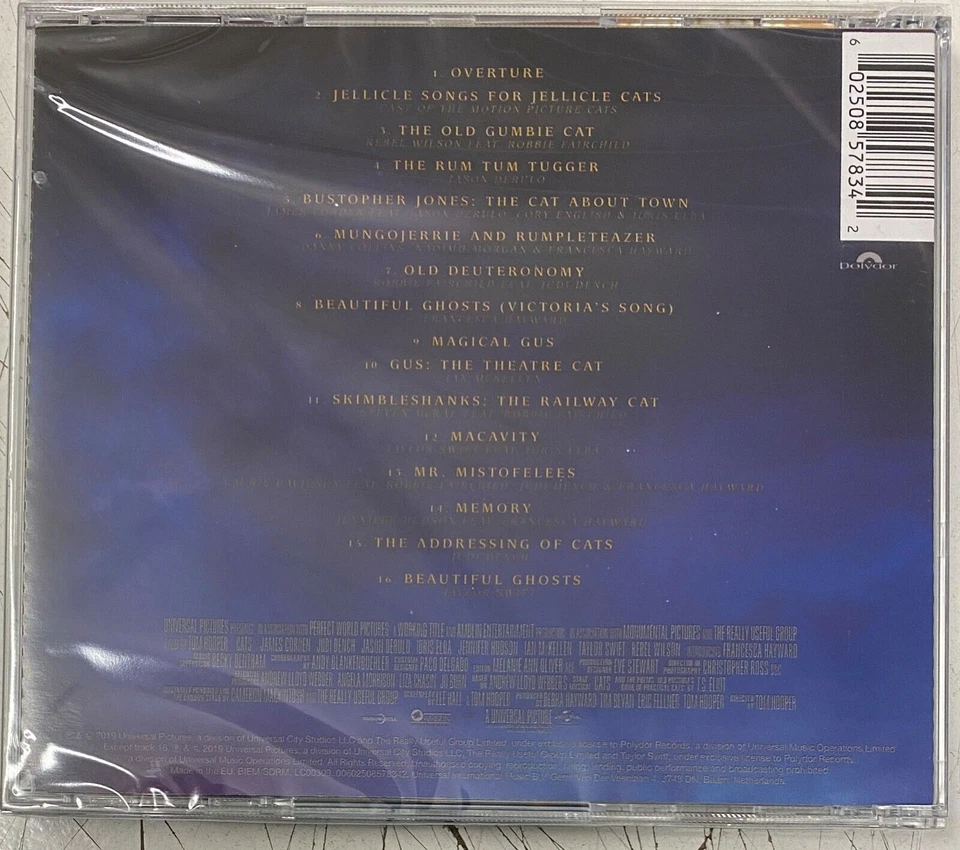 Cats: [Highlights Motion Picture Soundtrack] (CD) Andrew Lloyd Webber New Sealed - Image 2 of 2