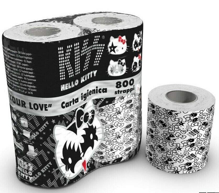 KISS GENE SIMMONS E HELLO KITTY CARTA IGIENICA TOILET PAPER LIMITED COLLECTOR