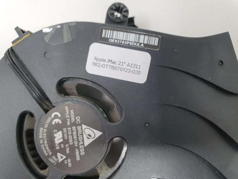 Apple iMac A1311 2010 21.5 " Fan CPU Cooling Fan 610-0093 BFB0812H Genuine Item - Image 3 of 4