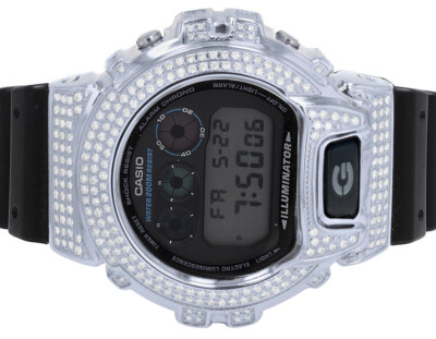 Casio G Shock 6900 Stainless Steel Real Diamond Watch 3 CT | eBay