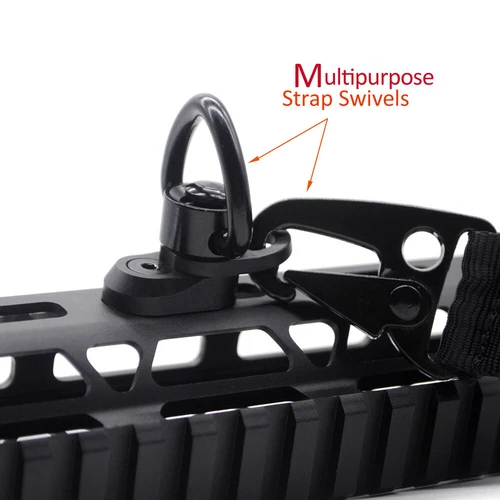 Unique "Black Heart Shape" QD Sling Swivel M-Lock Rail Mount Attachment Set - Picture 7 of 15