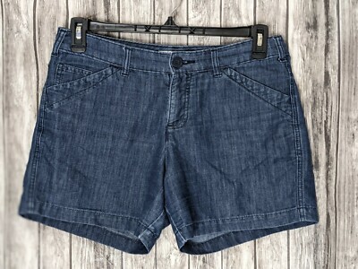 Women's Dark Wash Thin Blue Denim Jean Shorts Natural Fit Size