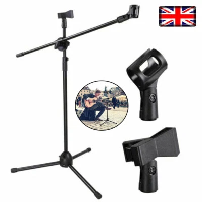 PROFESSIONAL BOOM MICROPHONE MIC STAND HOLDER ADJUSTABLE WITH MIC CLIP
