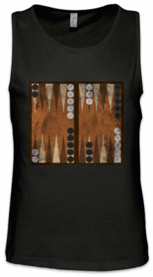 Backgammon Board Herren Tank Top Game Spiel Gamer Retro Geek Nerd Spielbrett