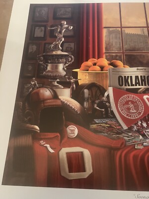 Oklahoma Sooners Large Football Traditions print Boomer Sooner