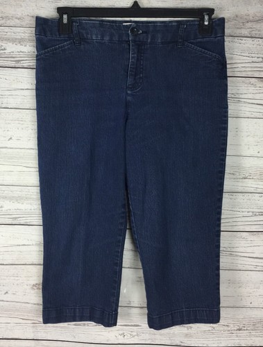 St. John's Bay Women's Blue Denim Stretch Capri Jean Pants Size 10 Comfort  Waist | eBay