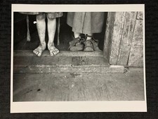 Vintage 1940's CHILDREN in Shoes & Shoeless 8x10" Library of Congress M-1 Photo