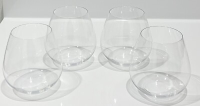 Signed RIEDEL Crystal O COLLECTION 4 1/4'' PINOT NEBBIOLO Wine Glasses Set of 4