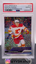 2023-24 Upper Deck Speckled Rainbow Foil Young Guns #713 Martin Pospisil PSA 10
