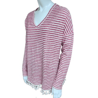 NWT Ruff Hewn Red & Cream Striped Long Sleeve Top (M)