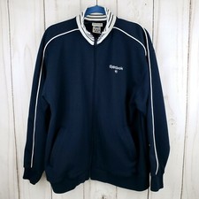 Reebok Classic 90's Vintage Mens Large Tracksuit Top Jacket Navy Blue Sweatshirt