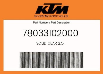 KTM Genuine Solid Gear 2.G. - 78033102000