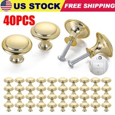 40 X Gold Door Knobs Hardware Cabinet Handles Cupboard Drawer Kitchen Pulls USA