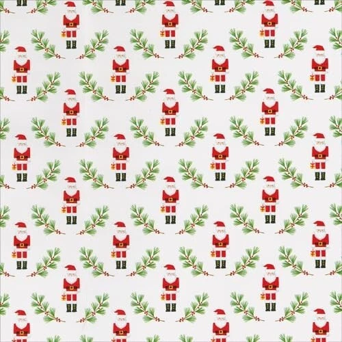 Rollo de envoltura de regalo continuo Caspari 8', Little Santas (97850RC) Foto 3 de 3